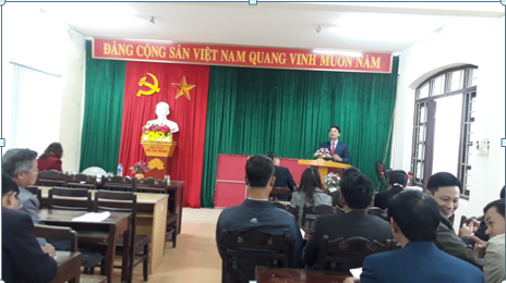 Đ/c Đinh Hồng Thái - TUV, Chủ tịch HND tỉnh phát biểu tại hội nghị.