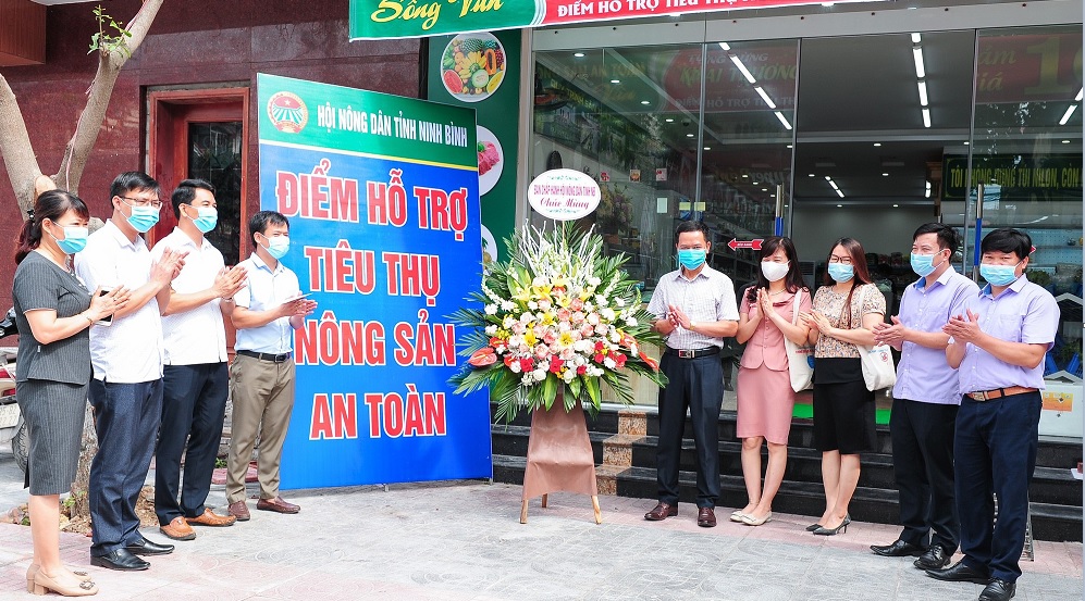 Hội Nông dân tỉnh Ninh Bình đã khai trương điểm hỗ trợ tiêu thụ nông sản an toàn cho nông dân tại số 94, đường Lương Văn Tuỵ, phường Tân Thành, TP Ninh Bình.