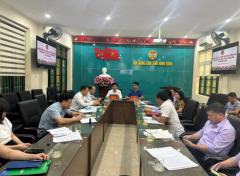 Đồng chí Nguyễn Xuân Định - Phó Chủ tịch Trung ương Hội Nông dân Việt Nam làm việc tại HND tỉnh Ninh Bình