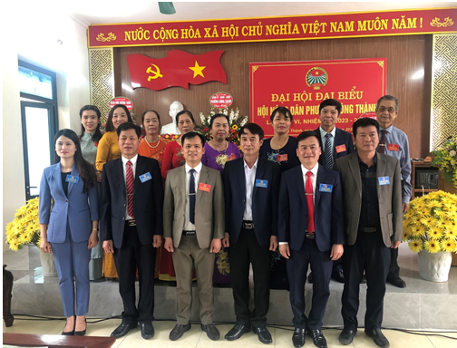 Ban Chấp hành HND phường Đông Thành, Nhiệm kỳ 2023-2028 ra mắt Đại hội.