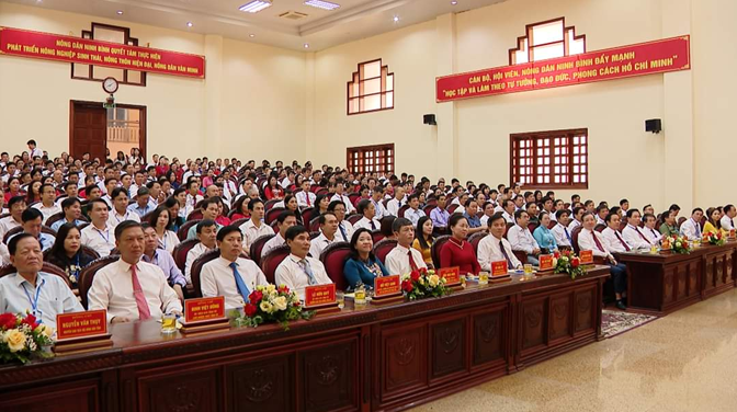 Quang cảnh Đại hội đại biểu Hội Nông dân tỉnh Ninh Bình lần thứ VII,nhiệm kỳ 2023 - 2028.